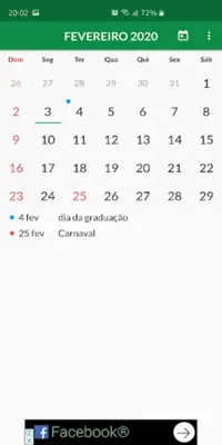 Brazil Calendar android App screenshot 1